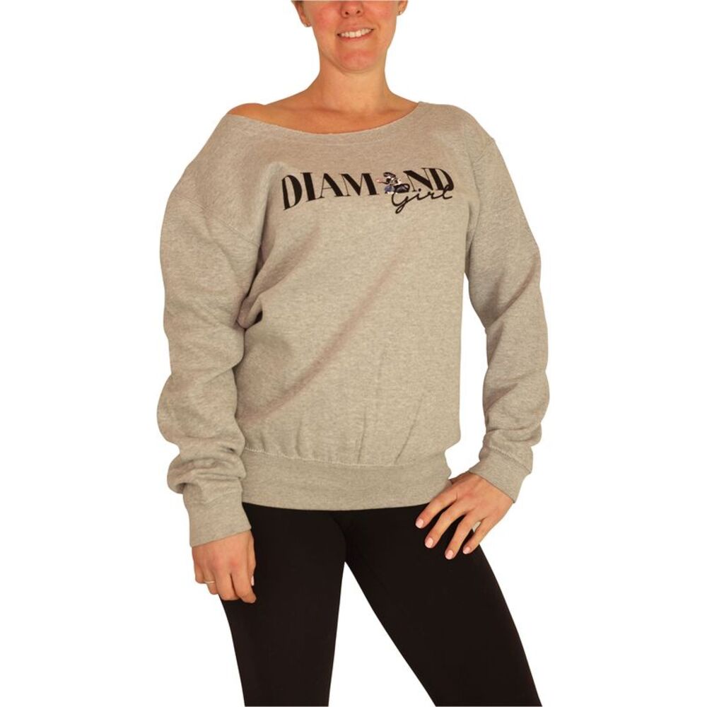 Elevenparis Womens Diamond Girl Sweatshirt, Grey, S, DM